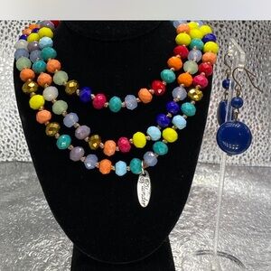 Southwestern ^^^ Designer *** Colorful “ Beaded Necklace and Earring Set